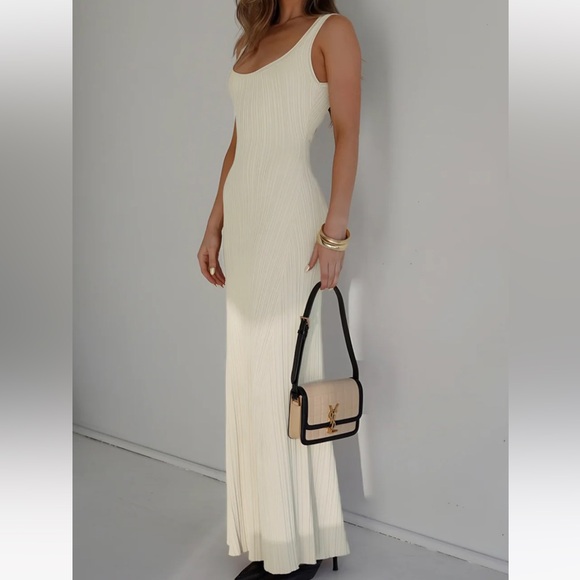 Creamy Knit Cami Long Dress - Picture 1 of 6